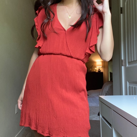 Forever 21 Brick Red Dress - Picture 4 of 5